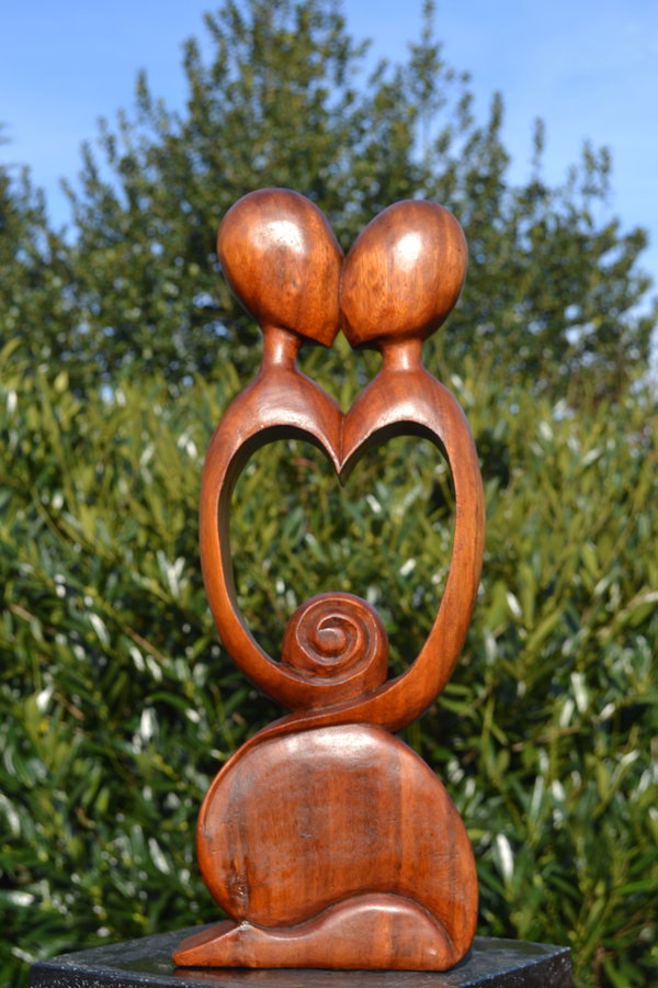 Houten Beeld 'One Heart' 50 cm