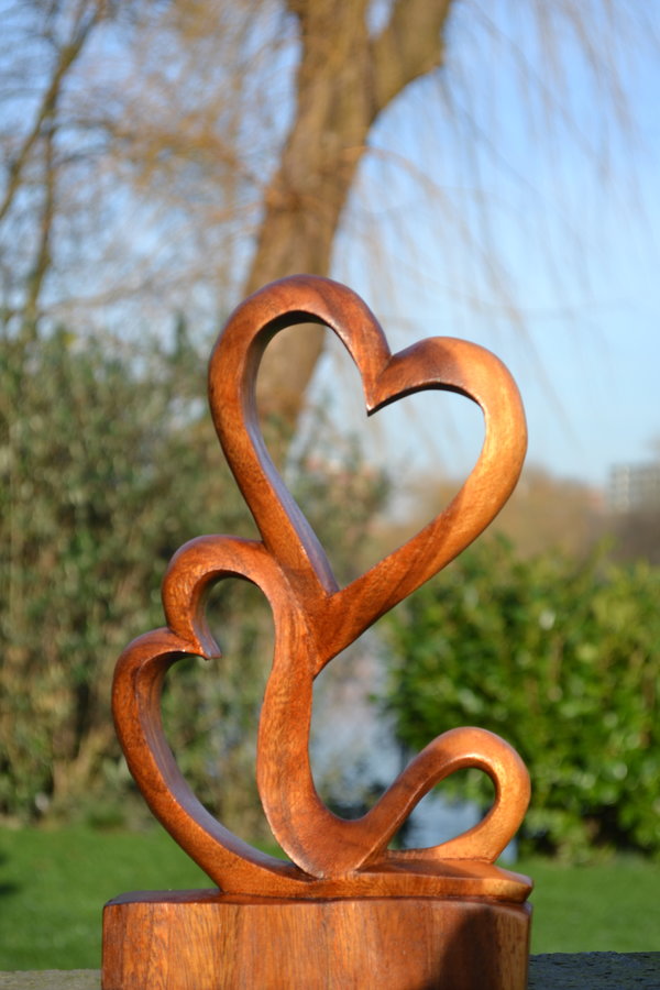 Love Hearts Houten Beeld 30 cm