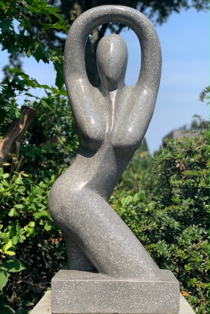 Abstract Tuinbeeld 'Lady Dancing' Grijs 100 cm