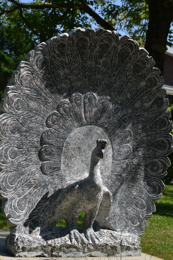 Pauw Tuinbeeld Graniet 100 cm