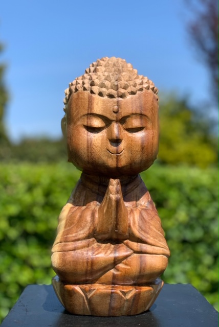 Boeddha Baby Beeld Hout 30 cm