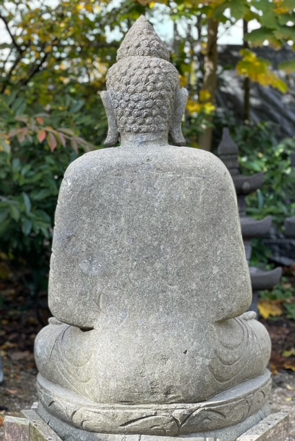 Tuinbeeld Boeddha Meditatie Groensteen 100 cm