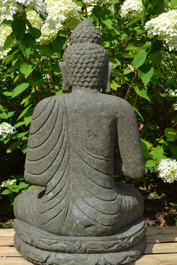 Boeddha Dharmachakra Groensteen 80 cm