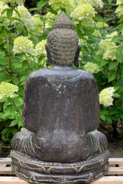 Boeddha Beeld Namaskara Lavasteen 85 cm
