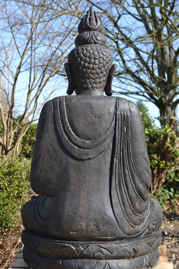 Boeddhabeeld Dhyana Groensteen 110 cm