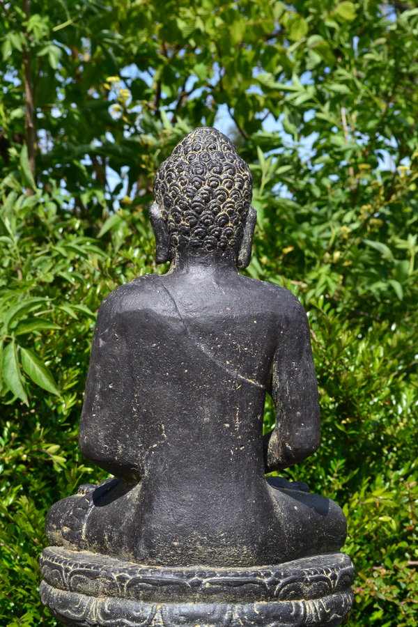 Boeddha Dhyana Mudra Gietsteen 45 cm