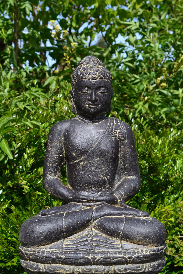 Boeddha Dhyana Mudra Gietsteen 45 cm