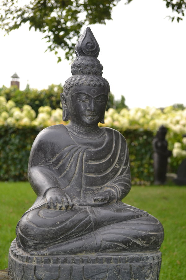 Boeddhabeeld Bhumisparsha Lava 60 cm