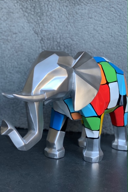 Elephant Abstract Design Beeld 30 cm