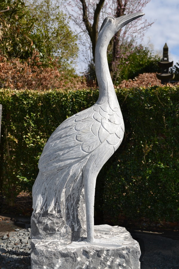 Tuinbeeld Kraanvogel Graniet 90 cm