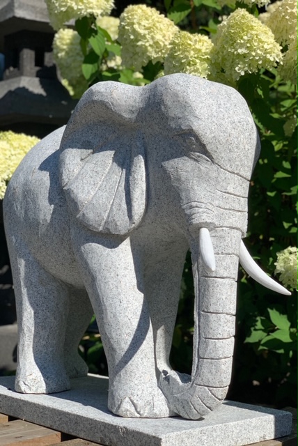 Olifant Tuinbeeld Graniet 65 cm