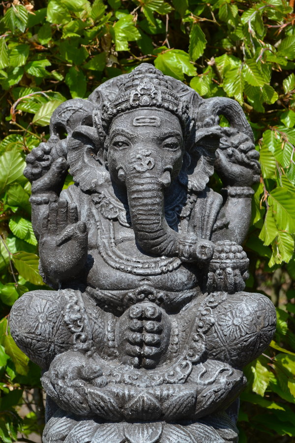 Ganesha Beeld Ohm Grijs 50 cm
