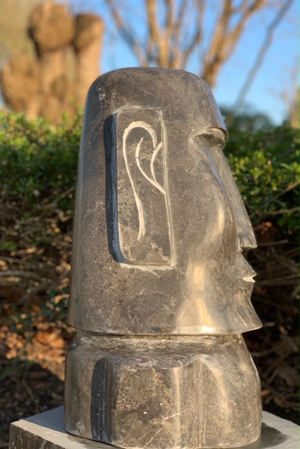 Moai Beeld Natuursteen 45 cm