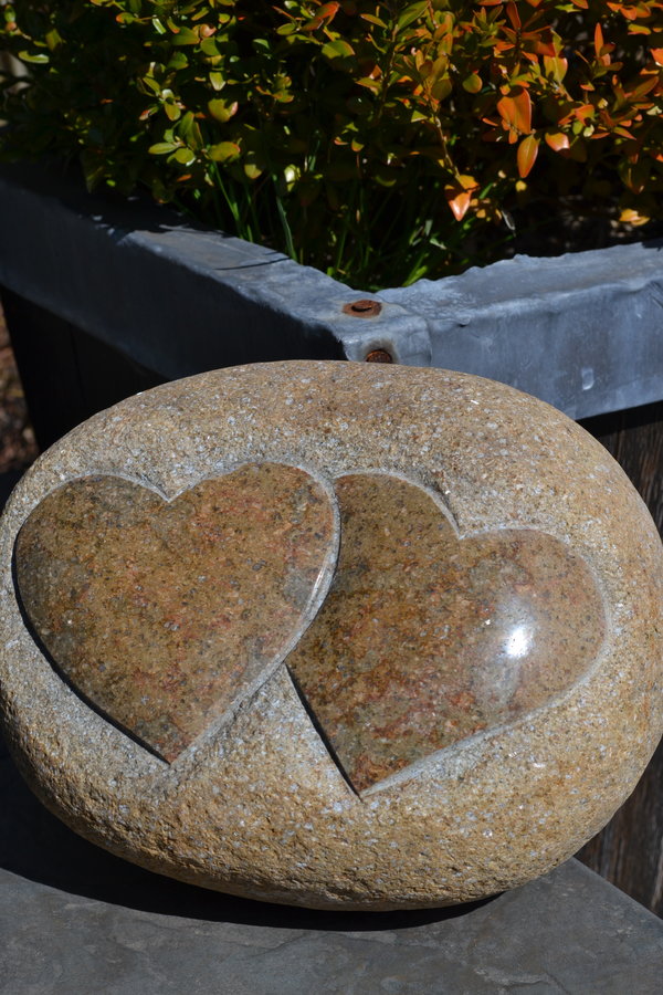 'Pebble-hearts' Graniet 25 cm