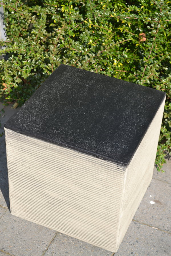 Sokkel Vierkant Zwart-Grijs Terrazzo 40x40x40 cm